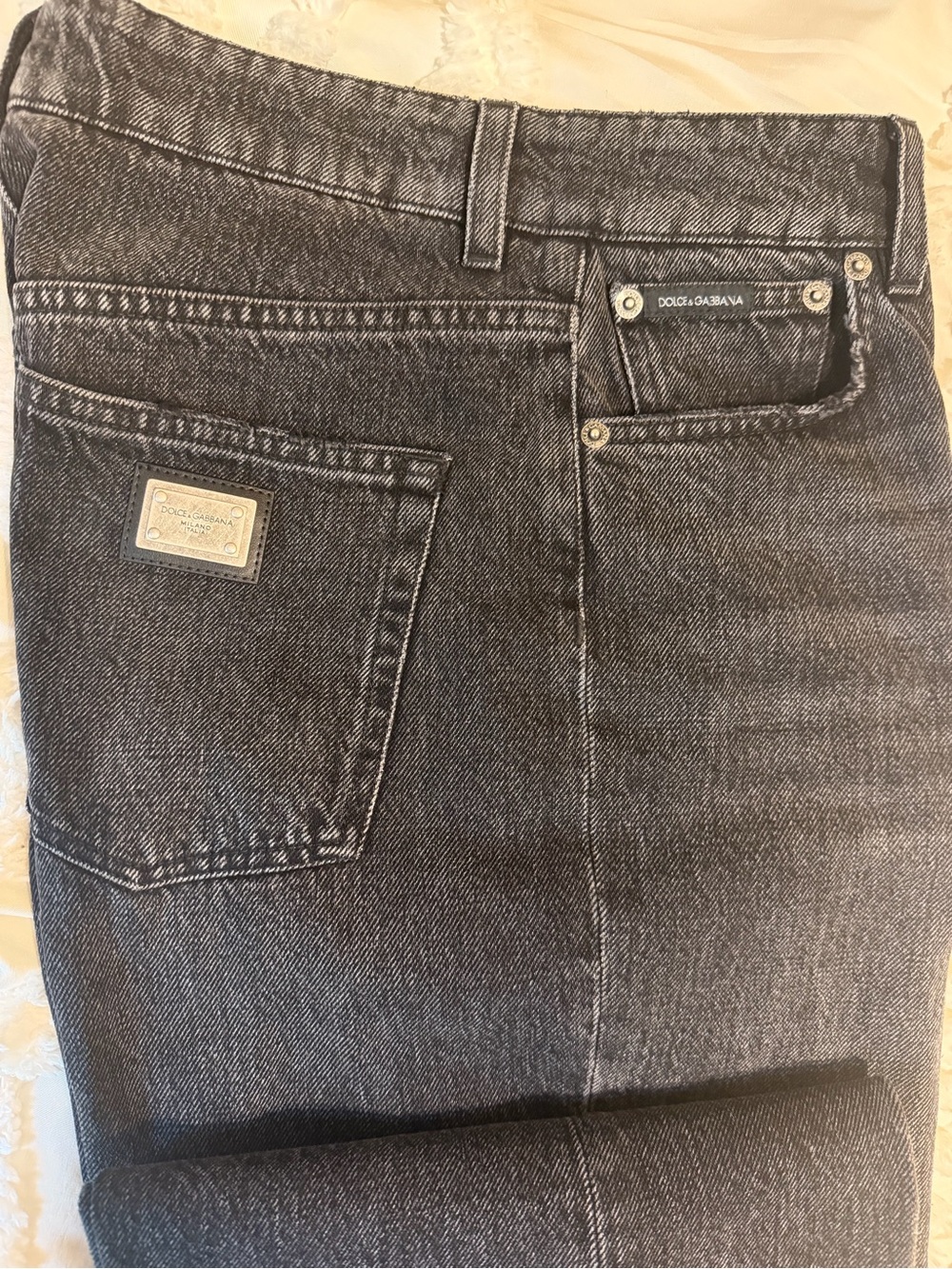Dolce & Gabbana Womens Black Boot Cut Jeans